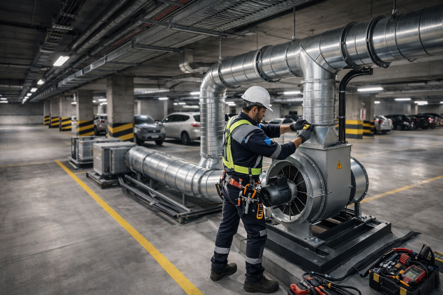 Sistema de extracción de monóxido y ventilación mecánica